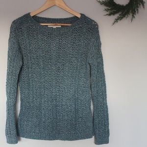 LOFT Stitchy Woven Sweater